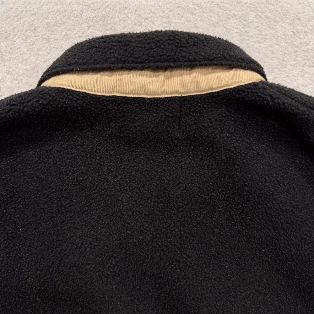 Vintage Polo Ralph Lauren Jacket Mens L Black Fleece Full Zip